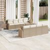 vidaXL Garden Sofa Set Set of 9 Beige, Cream White