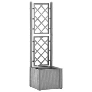 vidaXL Raised Bed Stone grey Plastic (PP) Large