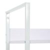 vidaXL Shelf Cabinet White Engineered wood, steel Medium Bookshelf