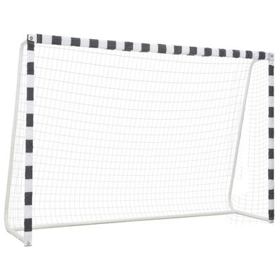 vidaXL Soccer Goal 118.1"x78.7"x35.4" Metal Black and White