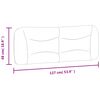 vidaXL Headboard Cushion Light Gray 100% Polyester 53.9 in wide
