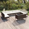vidaXL Garden Lounge Set Brown and Cream White