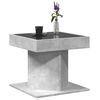 vidaXL Coffee Table Concrete grey Engineered wood, Glass Compact