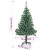 vidaXL Artificial Christmas Tree 150 LEDs&Ball Set&Flocked Snow 59.1"