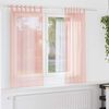 vidaXL Voile Curtains with Loops 2 pcs Pink 55.1x68.9"