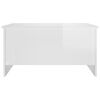 vidaXL Coffee Table High gloss white Engineered wood 31.5 x 21.9 x 16.3 in