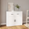 vidaXL Sideboard White Engineered Wood 31.5x13.0x27.6 in Sideboard