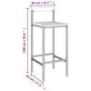 vidaXL Bar Stool Set of 2 Grey