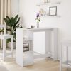 vidaXL Bar Table White Engineered Wood Large Bar Table Rectangular