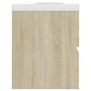vidaXL Sink Cabinet With Basin Sonoma Oak Engineered wood, Ceramic