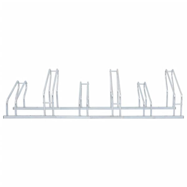 vidaXL Bicycle Stand for 6 Bikes Floor Freestanding Galvanized Steel