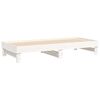 vidaXL Day Bed White Solid pine wood Full Extendable Day Bed
