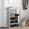 vidaXL Shoe Rack Concrete grey Engineered wood Medium Shoe Rack