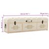 vidaXL Storage Bench Cream