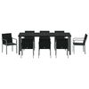 vidaXL Garden Dining Set 9 pcs Black and Grey PE Rattan
