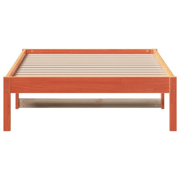vidaXL Day Bed Wax Brown Solid Pine Wood Twin Day Bed Rectangular