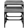 vidaXL Side Table Grey sonoma Engineered wood, steel Small