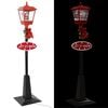 vidaXL Christmas Street Lamp Black, Red ABS, PVC 70.9 in tall