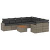 vidaXL Garden Sofa Set Grey PE rattan Large Modular Garden Sofa Set