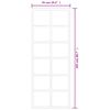 vidaXL Sliding Door with Hardware Set ESG Glass&Aluminium 29.9x80.7"(151017+145262)