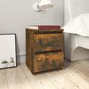 vidaXL Bedside Cabinet Smoked Oak Engineered Wood Compact