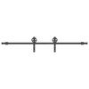 vidaXL Sliding Door Hardware Kit 78.7 " Steel Black