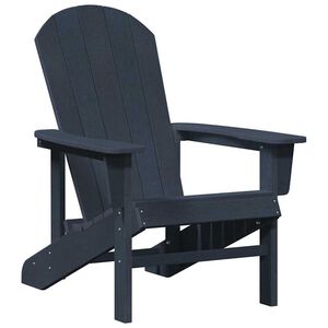 vidaXL Adirondack Chair Navy Blue 32.28 x 29.13 x 36.22 in HDPE