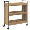 vidaXL Kitchen Trolley Artisan Oak 27.56 x 11.81 x 32.28 in
