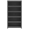 vidaXL Book Cabinet Grey Solid pine wood Medium Book Cabinet