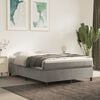 vidaXL Bed Frame Light Grey Velvet, Plywood, Engineered wood Queen