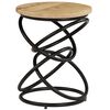 vidaXL End Table Brown and Black Solid mango wood Medium Durable