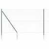 vidaXL Fence Post Green 164.04 x 5.25 ft (0.51 in mesh) Steel and PVC