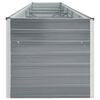vidaXL Raised Bed Grey Galvanized Steel 157.5 x 31.5 x 30.3 in
