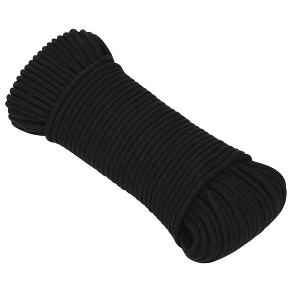 vidaXL Work Rope Black 0.12 " 164.0 ' Polyester