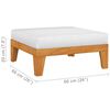 vidaXL Garden Lounge Set Cream white, natural wood