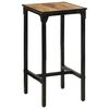 vidaXL Bar Set Dark Brown Solid Rough Mango Wood, Powder-Coated Iron