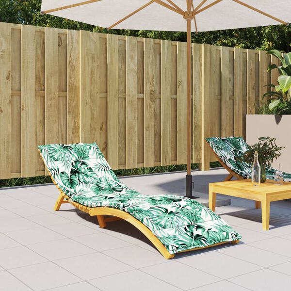 vidaXL Sun Lounger Cushion Leaf Pattern Oxford fabric (100% polyester)