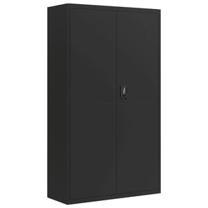 vidaXL File Cabinet Black Powder-coated Steel Large
