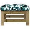 vidaXL Garden Footstool Pine Impregnated pine wood Small Modular
