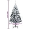 vidaXL Artificial Christmas Tree White 70.9" PVC and Steel and Plastic