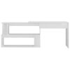 vidaXL Desk High gloss white Engineered wood Large Rotatable Desk