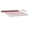 vidaXL Manual Retractable Awning Burgundy 157.5x118.1"