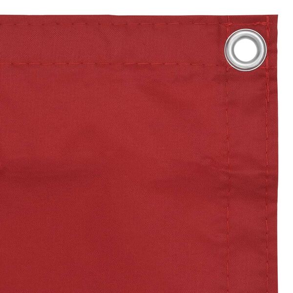 vidaXL Balcony Screen Red 35.4x157.5" Oxford Fabric