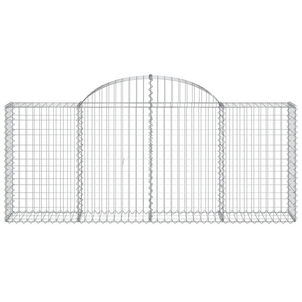 vidaXL Gabion Basket Set of 9 Silver Galvanized Iron