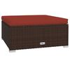 vidaXL Garden Lounge Set Brown and Cinnamon Red