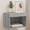 vidaXL Bedside Cabinet Set of 2 Grey sonoma Engineered wood