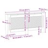 vidaXL Radiator Cover Black 67.7"x7.5"x32.1" MDF