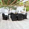 vidaXL Garden Dining Set Black and Dark Grey