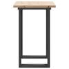 vidaXL Dining Table O-Frame 31.5"x19.7"x29.7" Solid Wood Pine and Steel