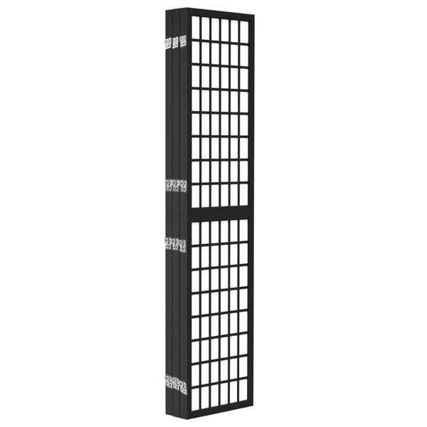 vidaXL Folding 6-Panel Room Divider Japanese Style 94.5x66.9" Black